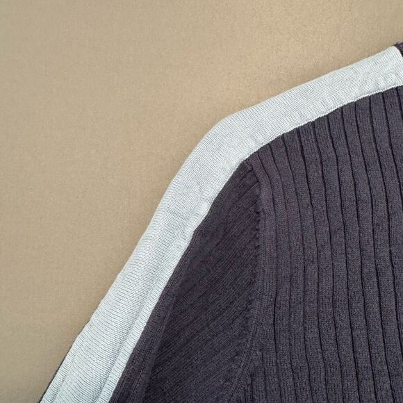 Calvin Klein Men’s Long Sleeve Knit Size Medium Vintage Striped Preppy 2000s - Picture 5 of 11